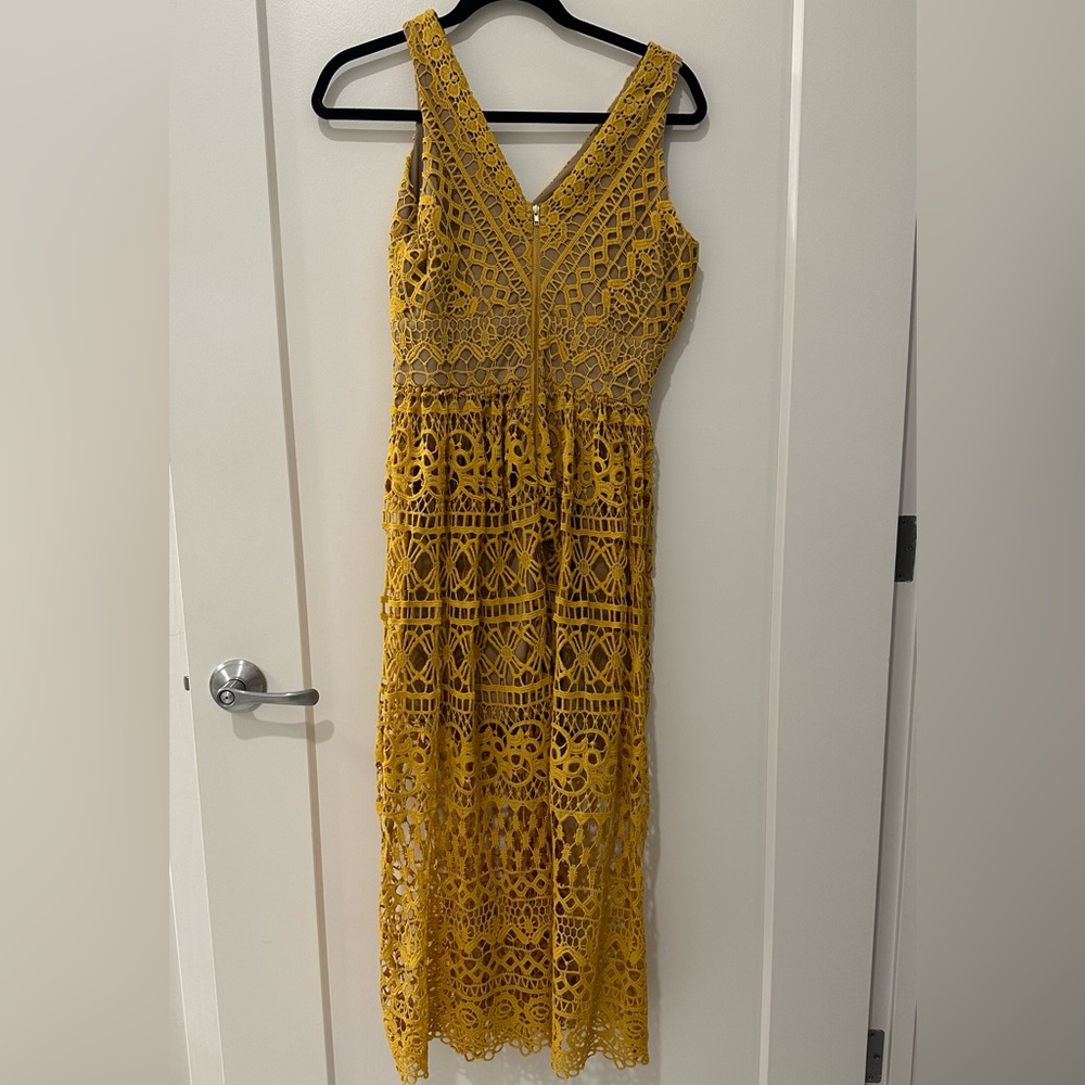 Yellow Lace Maxi Dress